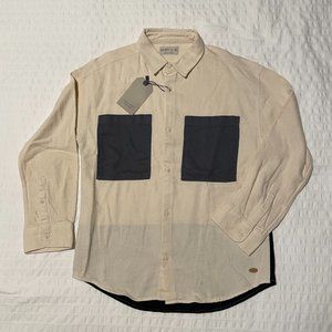ZARA Kids Long-Sleeved Button Down Color-Blocked Shirt
